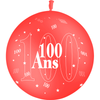 1 Ballon Latex 100 Ans Rouge - PMS