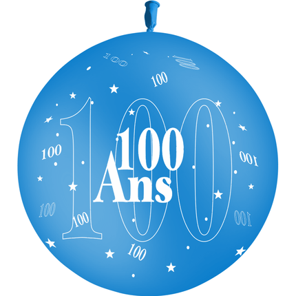 1 Ballon Latex 100 Ans Bleu Roi - PMS