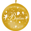 1 Ballon Latex Baptême Or - PMS