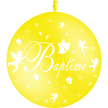 1 Ballon Latex Baptême Jaune Citron - PMS