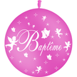 1 Ballon Latex Baptême Fuchsia - PMS