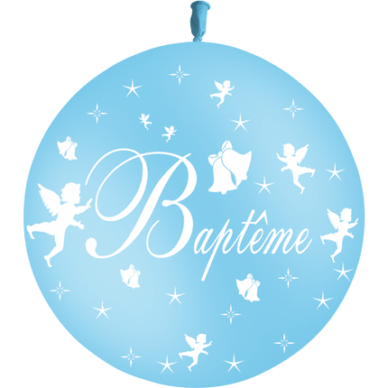 1 Ballon Latex Baptême Ciel - PMS