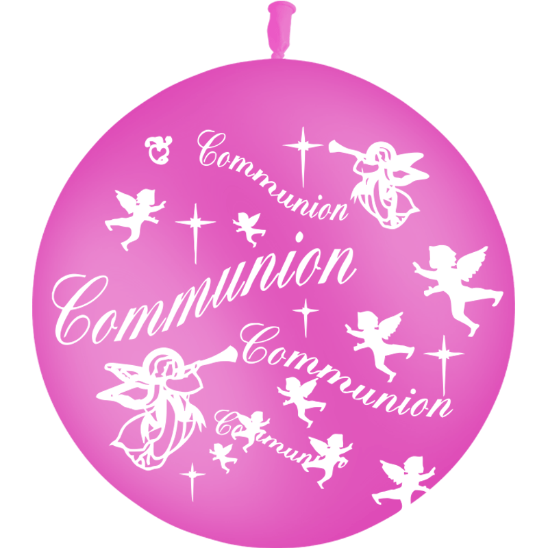 1 Ballon Latex Communion Fuchsia - PMS