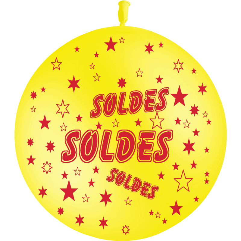 1 Ballon Latex Soldes Jaune Citron - PMS