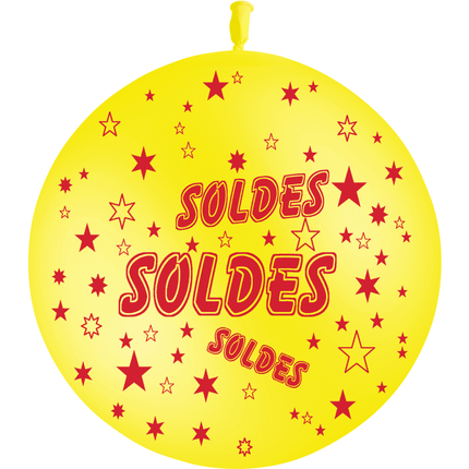 1 Ballon Latex Soldes Jaune Citron - PMS