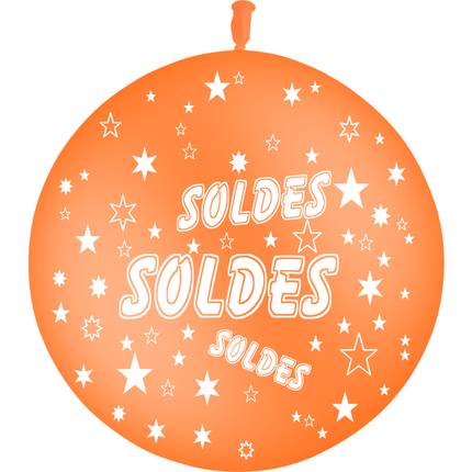 1 Ballon Latex Soldes Orange - PMS