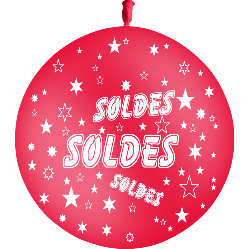 1 Ballon Latex Soldes Rouge - PMS