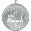1 Ballon Latex Retraite Métal Argent - PMS