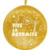 1 Ballon Latex Retraite Métal Or - PMS