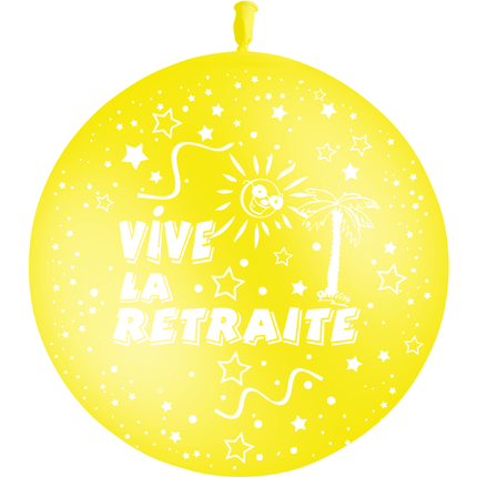 1 Ballon Latex Retraite Jaune Citron - PMS