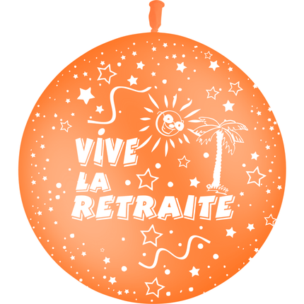 1 Ballon Latex Retraite Orange - PMS