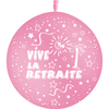 1 Ballon Latex Retraite Rose - PMS