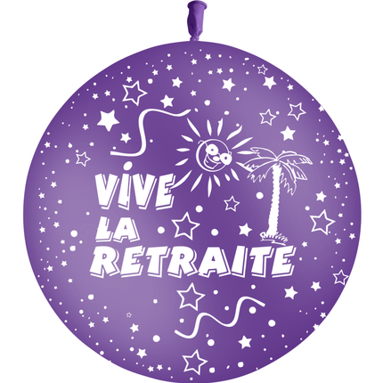 1 Ballon Latex Retraite Violet - PMS