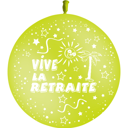 1 Ballon Latex Retraite Limette - PMS