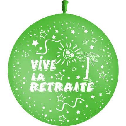 1 Ballon HG3 Latex Retraite Vert - PMS