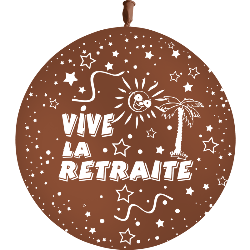 1 Ballon Latex Retraite Chocolat - PMS