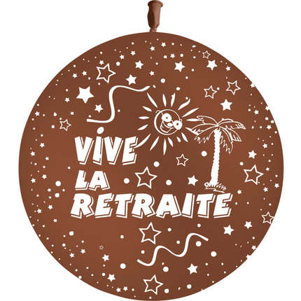 1 Ballon Latex Retraite Chocolat - PMS