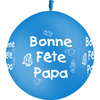 Ballon Latex 3' Fête des Pères Bleu - PMS