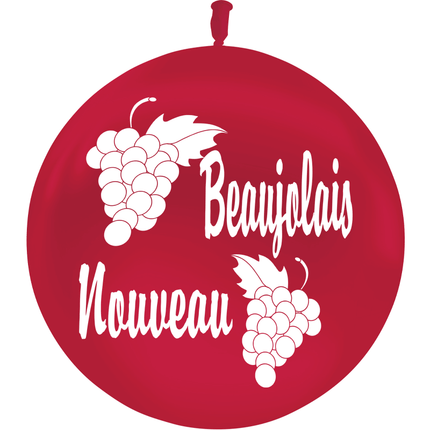 1 Ballon Latex 3' Beaujolais Nouveau - PMS