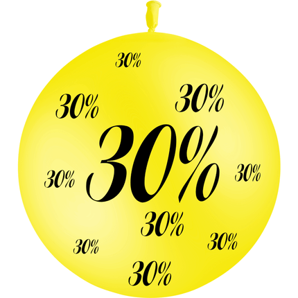 1 Ballon Latex 3' Remise 30% Jaune - PMS