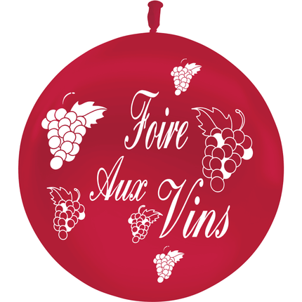 1 Ballon Latex 2' Foire aux Vins - PMS