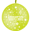 1 Ballon Latex 3' Anniversaire Cadeaux Limette - PMS