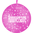 1 Ballon Latex 3' Anniversaire Seul Fuchsia - PMS