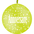 1 Ballon Latex 3' Anniversaire Seul Limette - PMS