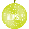 1 Ballon Latex 3' Anniversaire Seul Limette - PMS