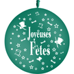 1 Ballon Latex HG3' Joyeuses Fêtes Vert Forêt - PMS