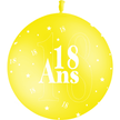 1 Ballon Latex 3' 18 Ans Jaune Citron - PMS