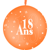 1 Ballon Latex 3' 18 Ans Orange - PMS