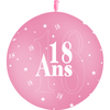 1 Ballon Latex 3' 18 Ans Rose - PMS