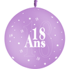 1 Ballon Latex 3' 18 Ans Lilas - PMS