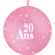 1 Ballon Latex 3' 20 Ans Rose - PMS