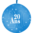 1 Ballon Latex 3' 20 Ans Bleu Roi - PMS