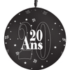 1 Ballon Latex 3' 20 Ans Noir - PMS