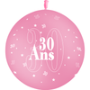 1 Ballon Latex 3' 30 Ans Rose - PMS