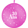 1 Ballon Latex 3' 30 Ans Fuchsia - PMS