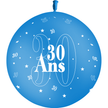 1 Ballon Latex 3' 30 Ans Bleu Roi - PMS