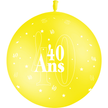 1 Ballon Latex 3' 40 Ans Jaune Citron - PMS