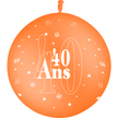 1 Ballon Latex 3' 40 Ans Orange - PMS