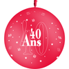 1 Ballon Latex 3' 40 Ans Rouge - PMS