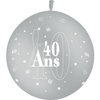 1 Ballon Latex 3' 40 Ans Gris - PMS