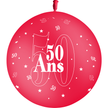 1 Ballon Latex 50 Ans Rouge - PMS