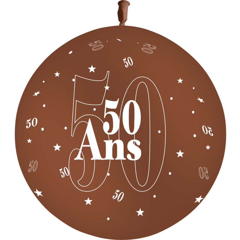 1 Ballon Latex 50 Ans Chocolat - PMS