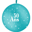 1 Ballon Latex 50 Ans Turquoise - PMS