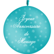 1 Ballon Latex Anniversaire De Mariage Turquoise - PMS