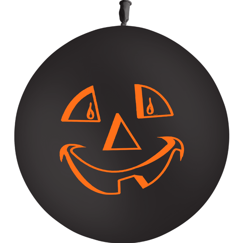 Ballon Latex 3' Citrouille Noir - PMS