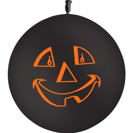 Ballon Latex 3' Citrouille Noir - PMS